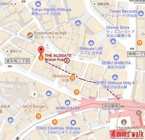 the aldgate shibuya access map
